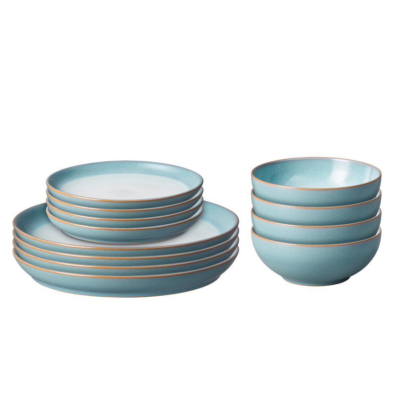 Denby Azure Haze Stoneware Dinnerware Set of 12 & Reviews Wayfair.co.uk